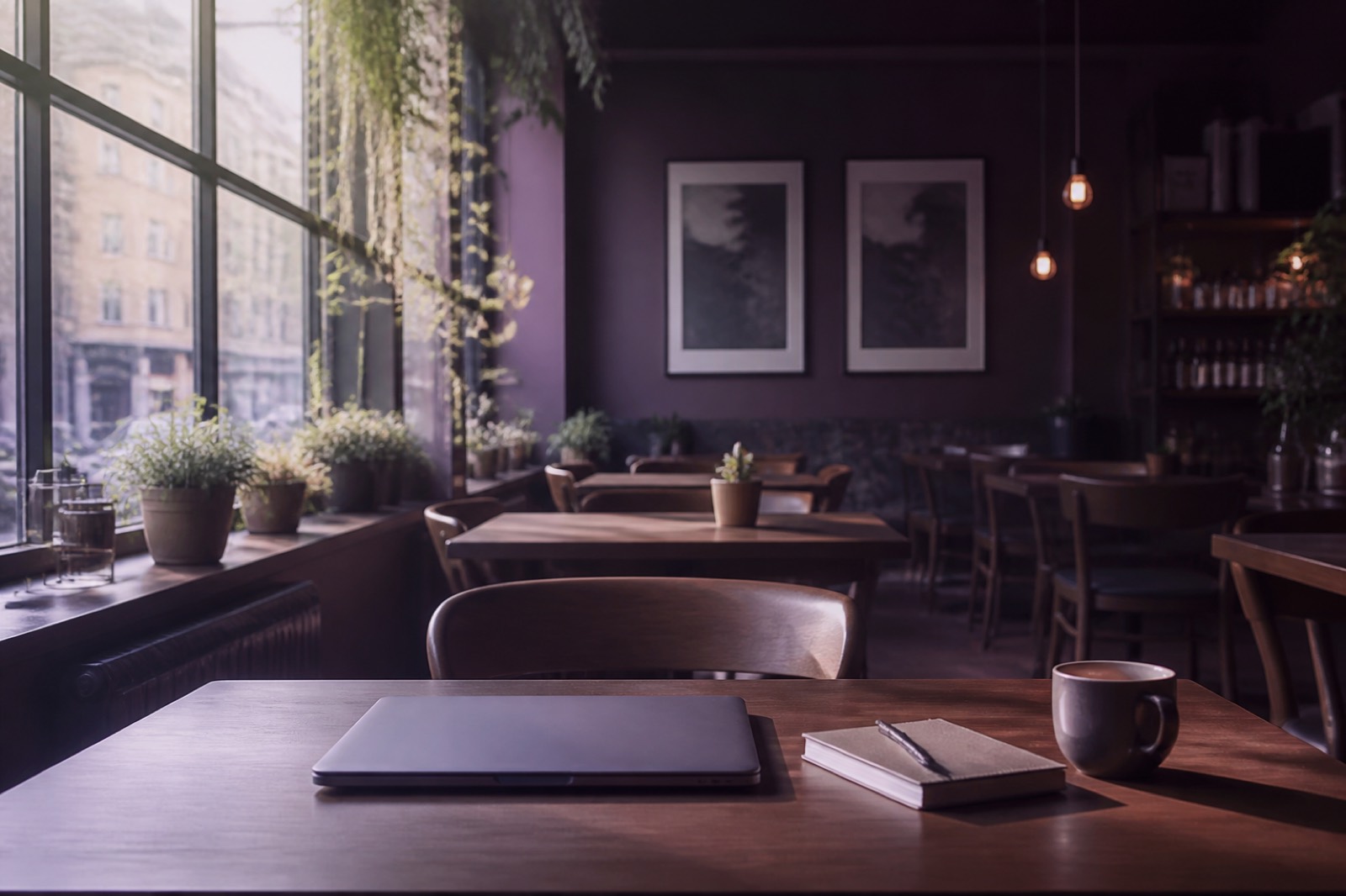 A table where a first conversation about the business happens